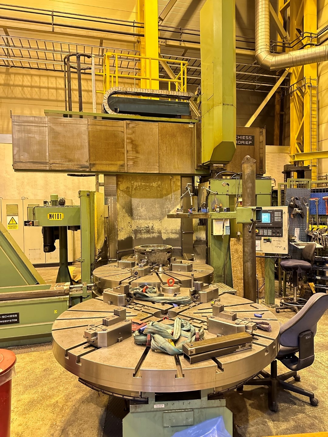 CNC VTL 2000 mm with C-axis, Milling and A-axis (swivelling head)
